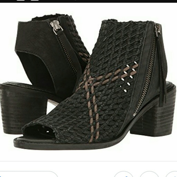 New Sam Edelman Open Toe Leather Booties - Picture 5 of 8